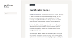 Desktop Screenshot of certificatesonline.com.au